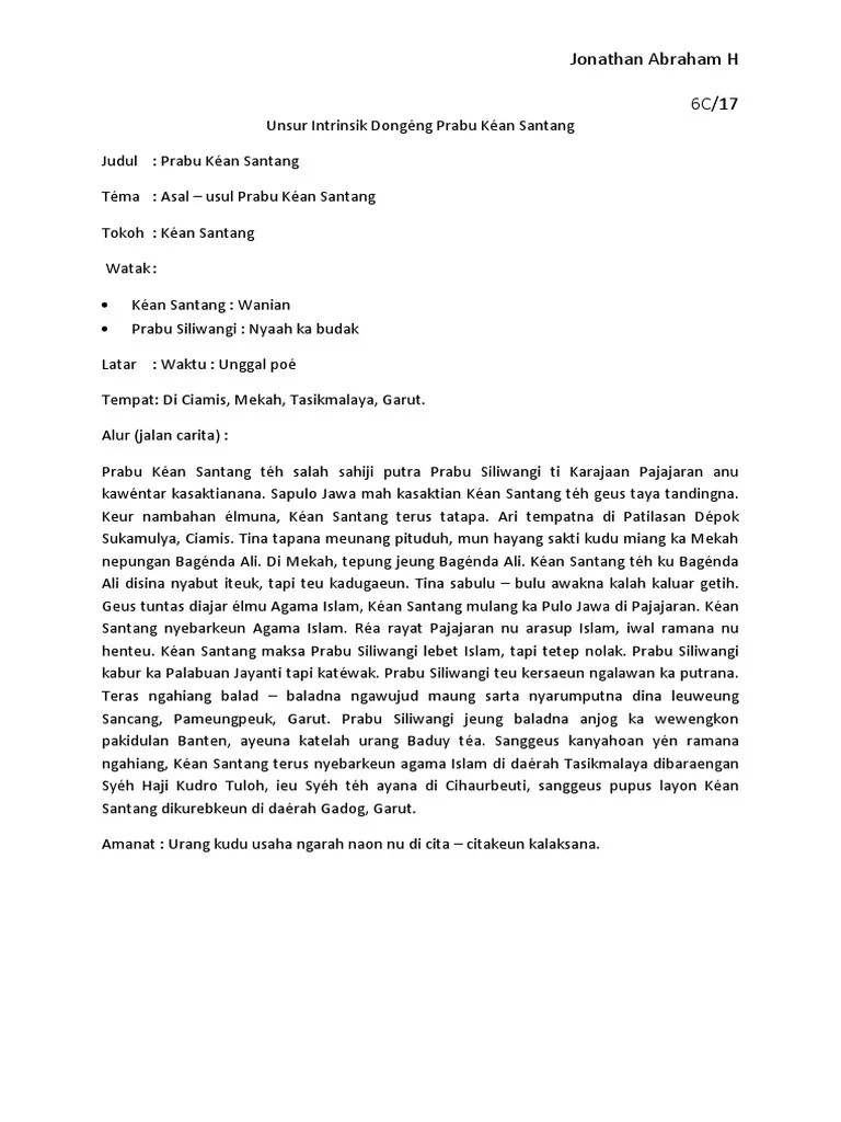 Dongeng Sunda Dan Unsur Intrinsiknya – Python