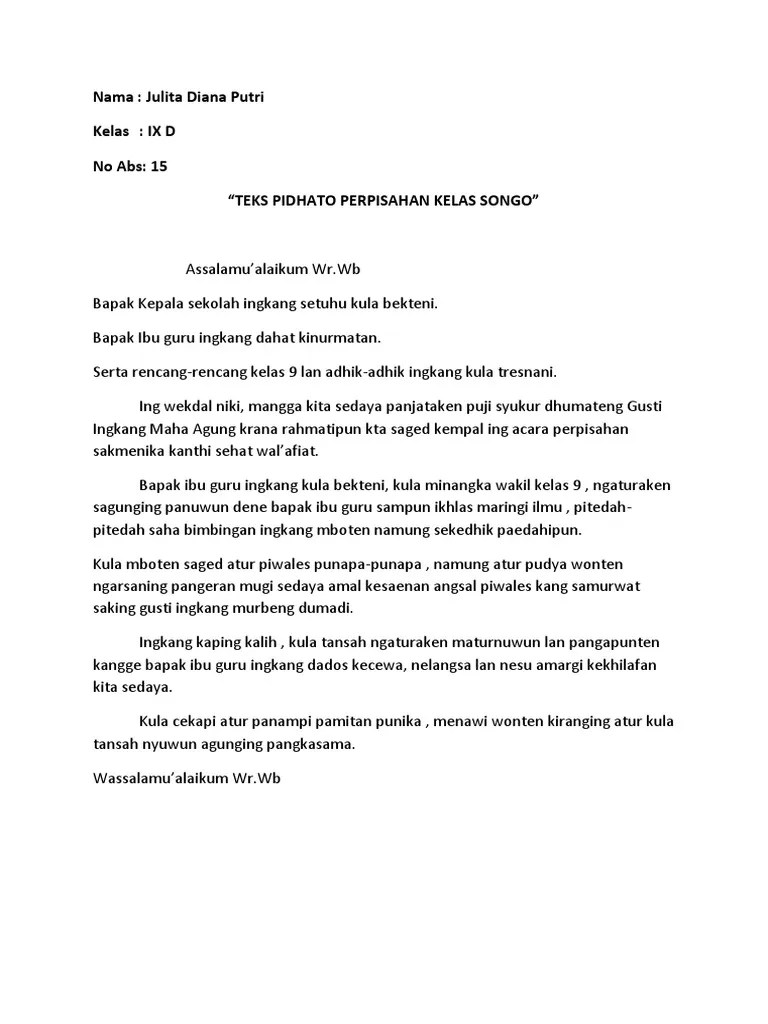 Pidato Bahasa Jawa | PDF