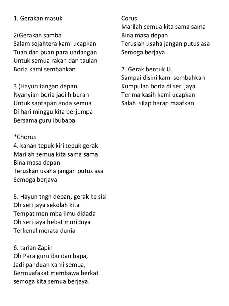 Lirik Lagu Zapin