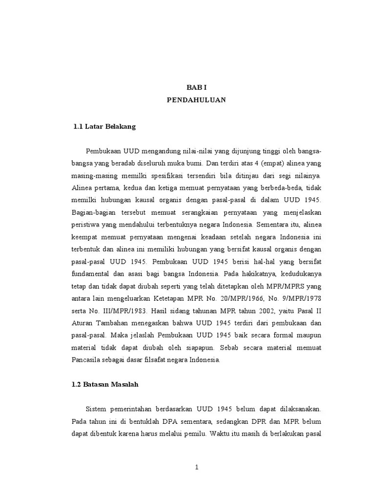 Memahami Arti Dan Pentingnya Pembukaan Uud 1945 | PDF