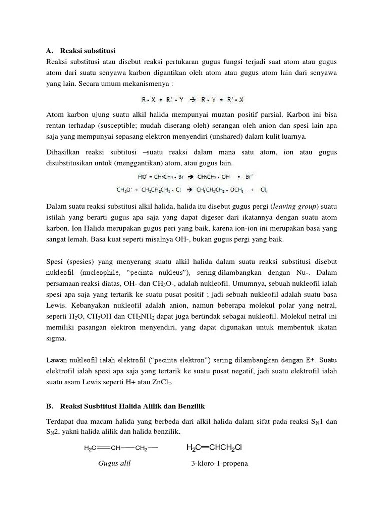 Reaksi SusbtitusibHalida Alilik Dan Benzilik | PDF
