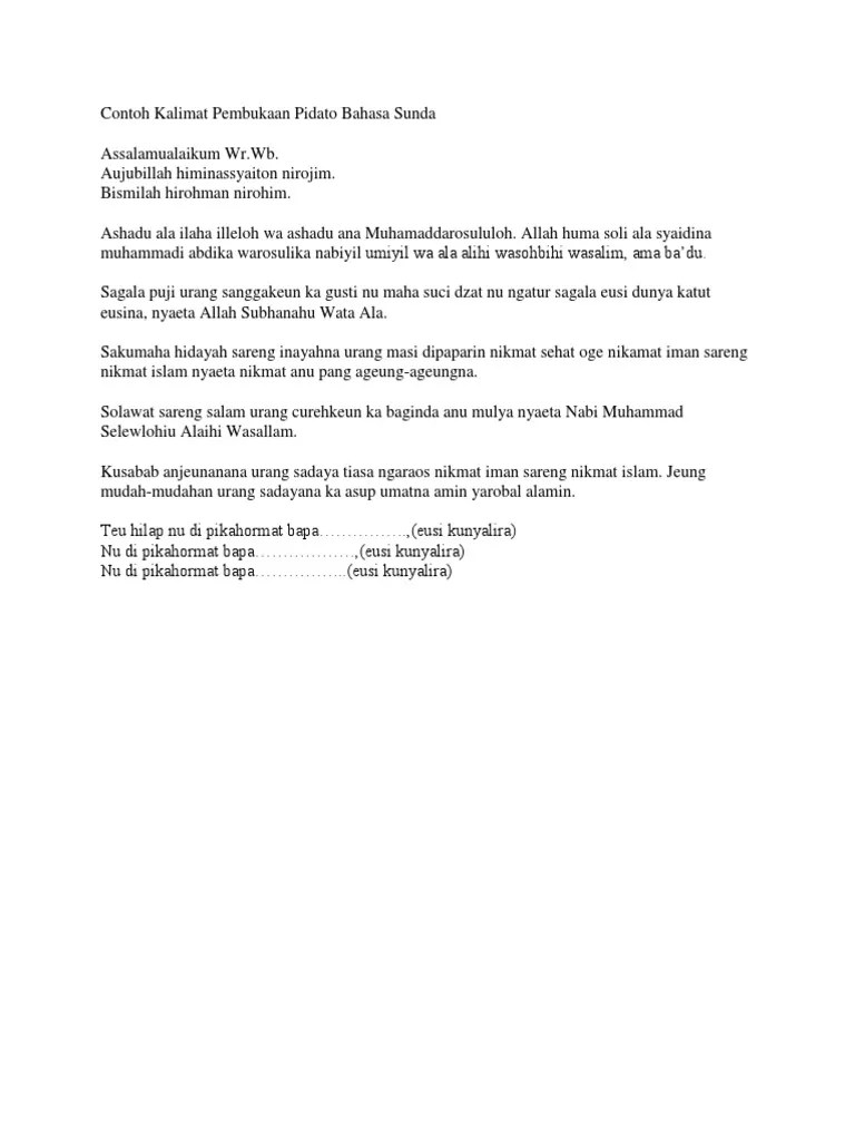 Contoh Pidato Bahasa Sunda Tentang Menuntut Ilmu – Berbagai Contoh