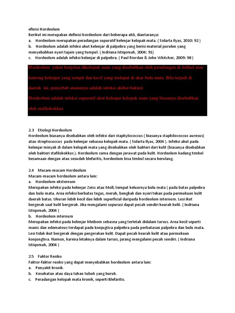 Definisi Hordeolum | PDF