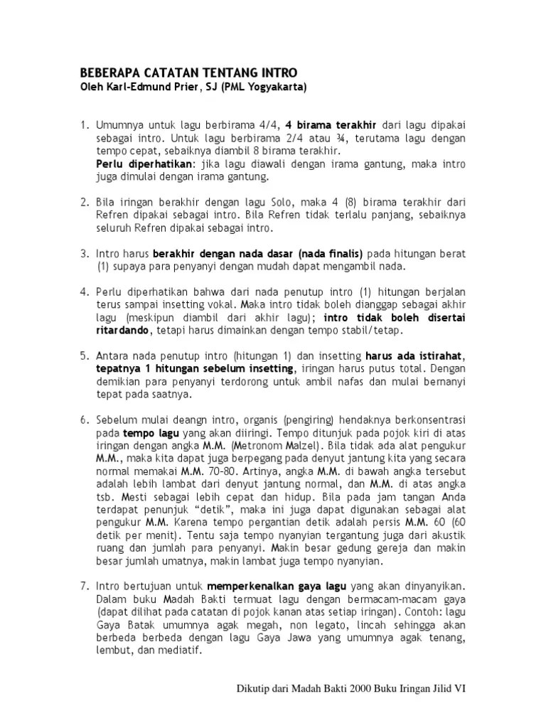 Tentang Intro Lagu | PDF