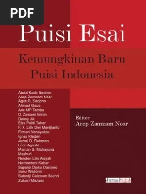 2013 Jurnal Sajak (Puisi Esai) | PDF