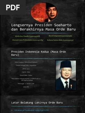 Lengsernya Presiden Soeharto Dan Berakhirnya Masa Orde Baru | PDF