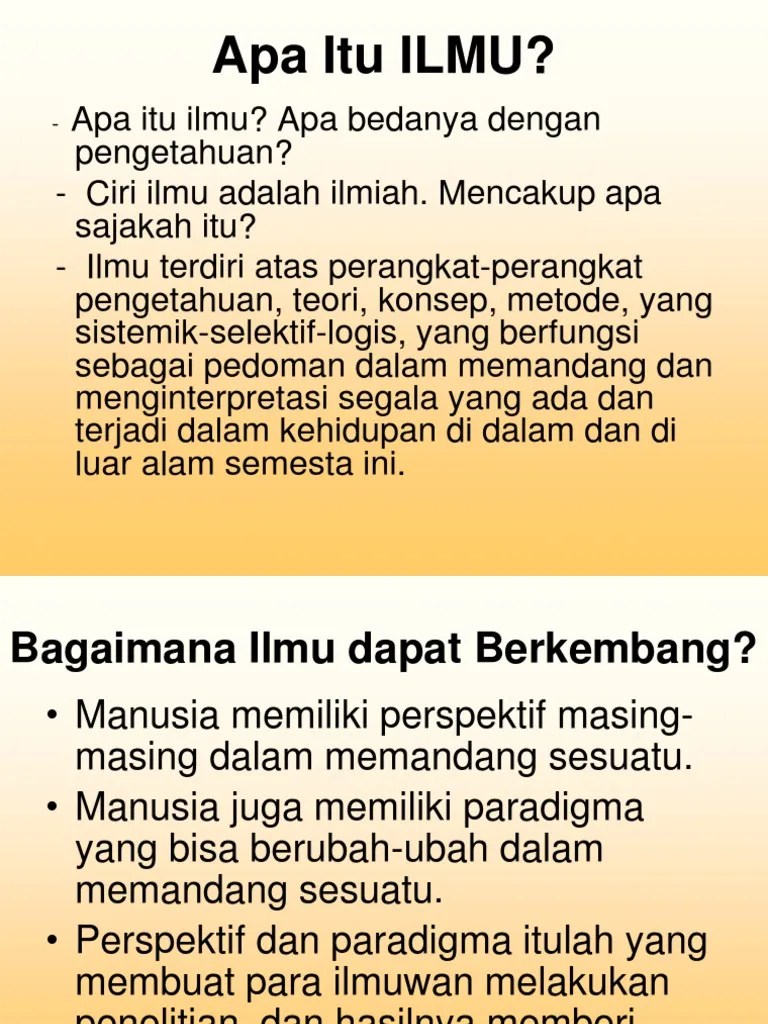 Hakikat Ilmu Pengetahuan | PDF
