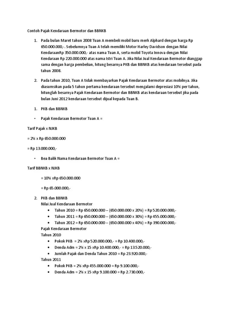 Pajak Contoh Soal | PDF