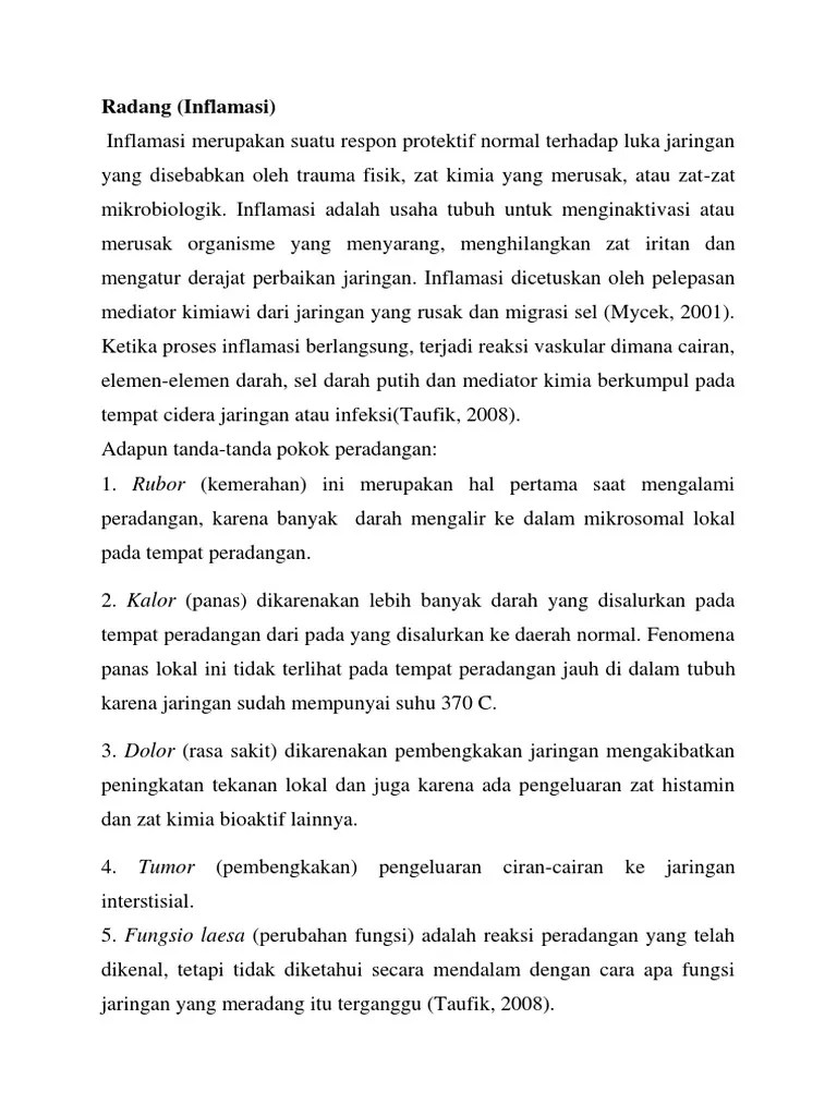 Mekanisme Peradangan | PDF