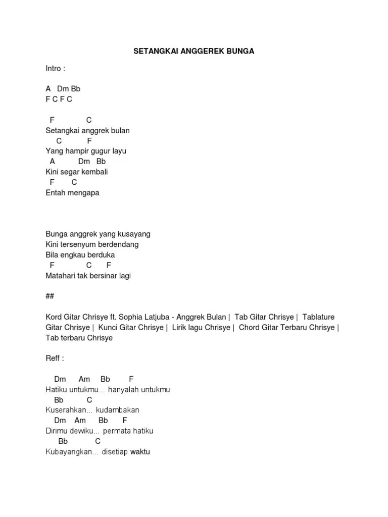 Setangkai Anggerek Bunga | PDF