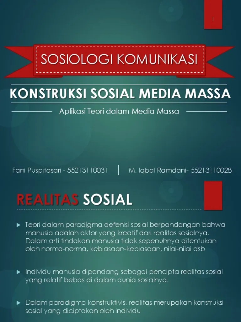 Konstruksi Sosial Mediamassa | PDF