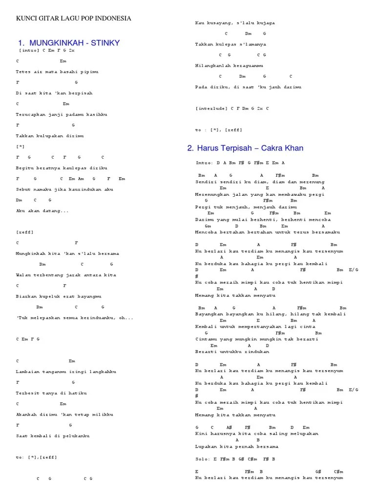 Melly Goeslaw Mungkin Chord Gitar