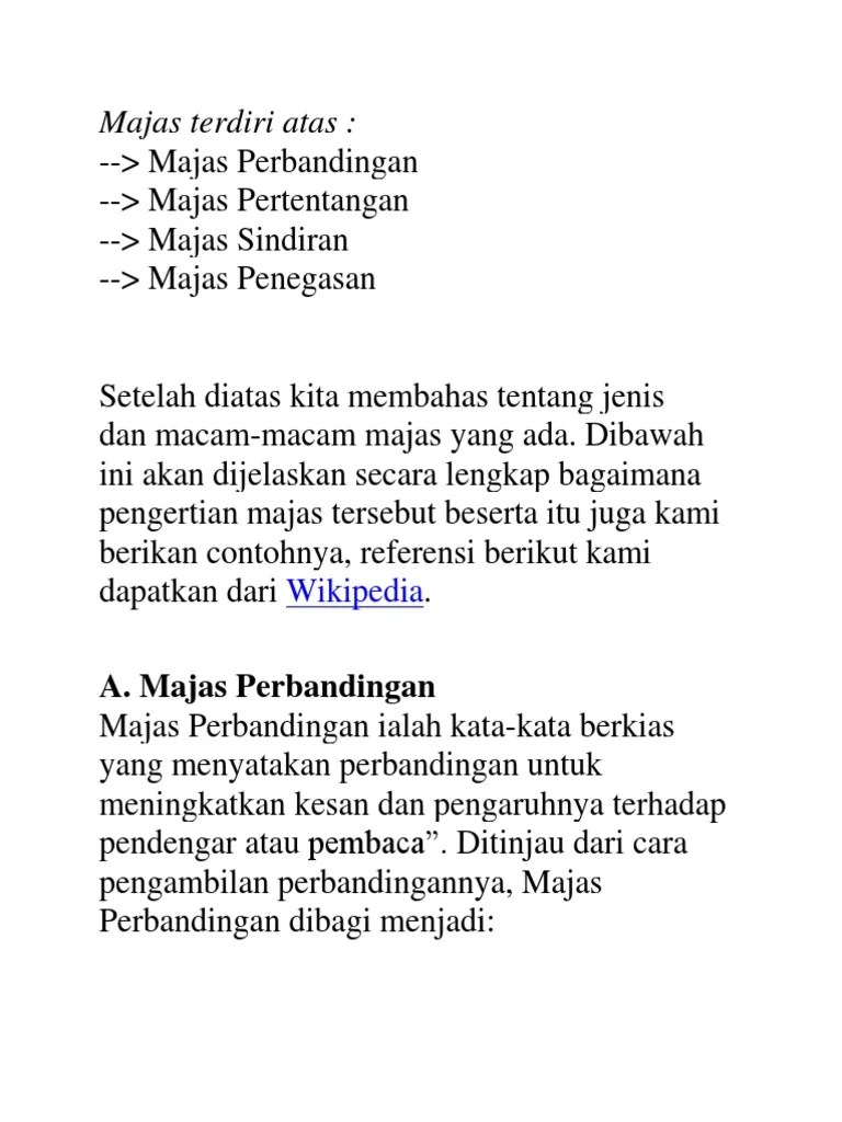 Majas Perbandingan Pengertian Macam Dan - Perangkat Sekolah