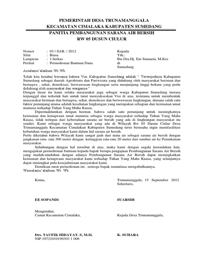 Proposal Air Bersih | PDF