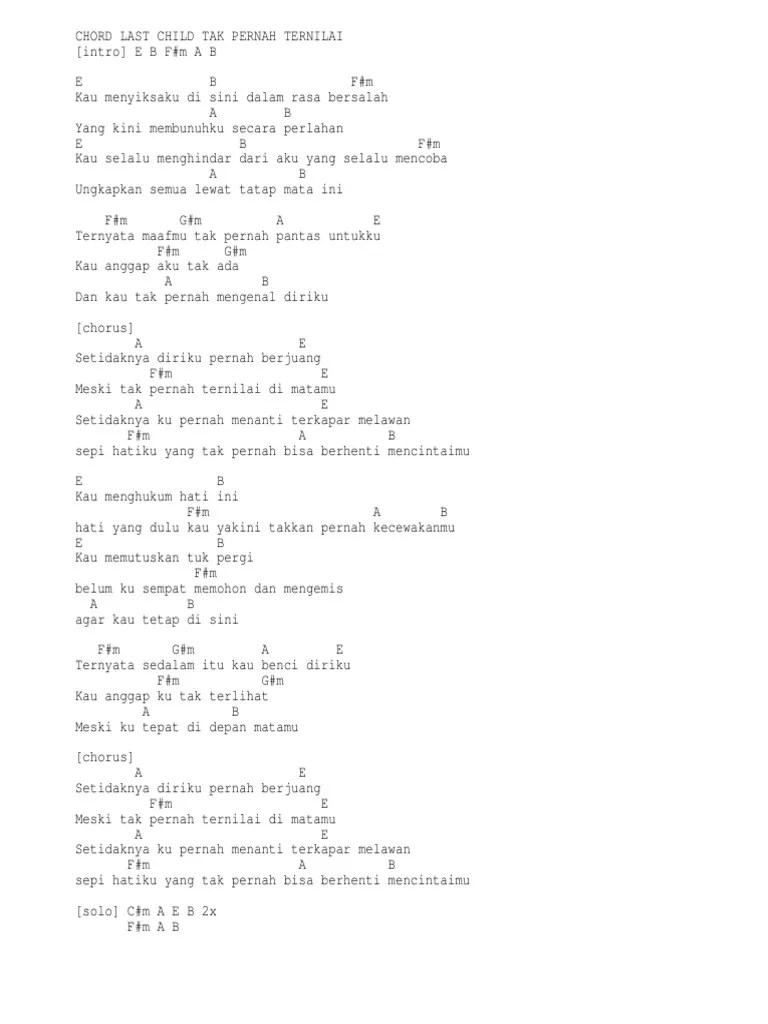Last Child - Taik Ternilai | PDF