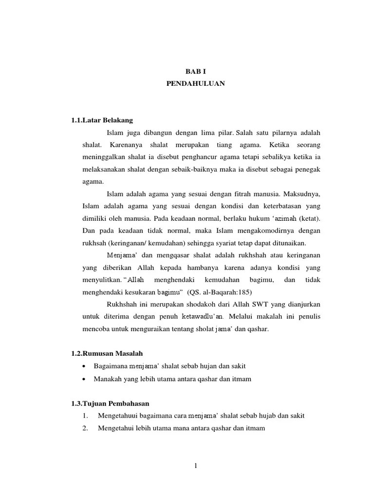 Shalat Jama' Dan Qashar | PDF