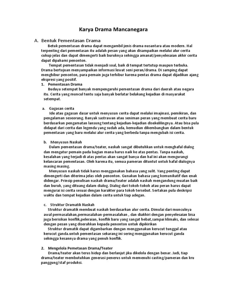 Contoh Naskah Teater Modern - Contoh Resource