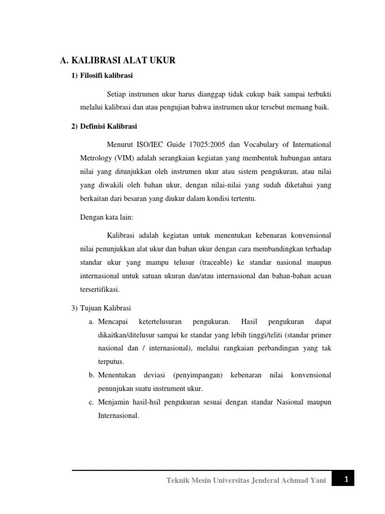 Apa Yang Dimaksud Dengan Kalibrasi Alat Ukur - Berbagai Alat