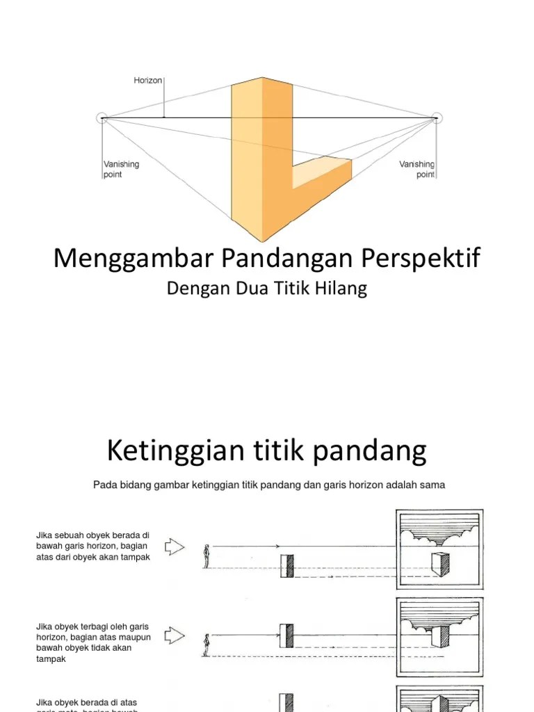 Cara Menggambar Perspektif Arsitektur | PDF