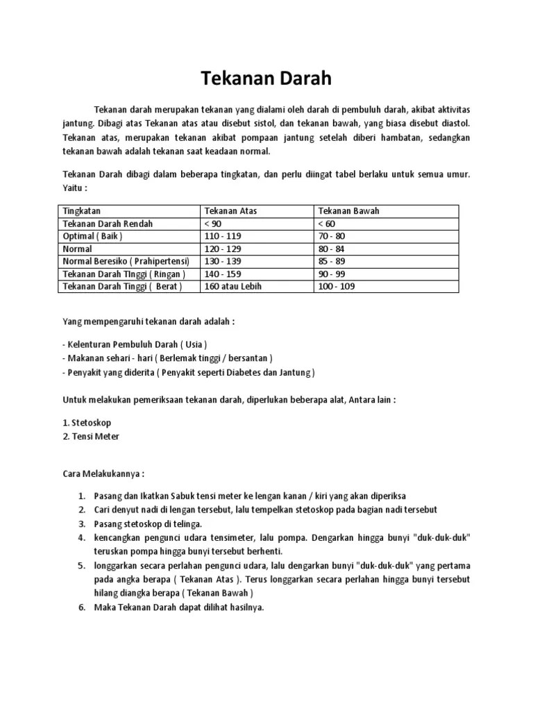 Tekanan Darah | PDF