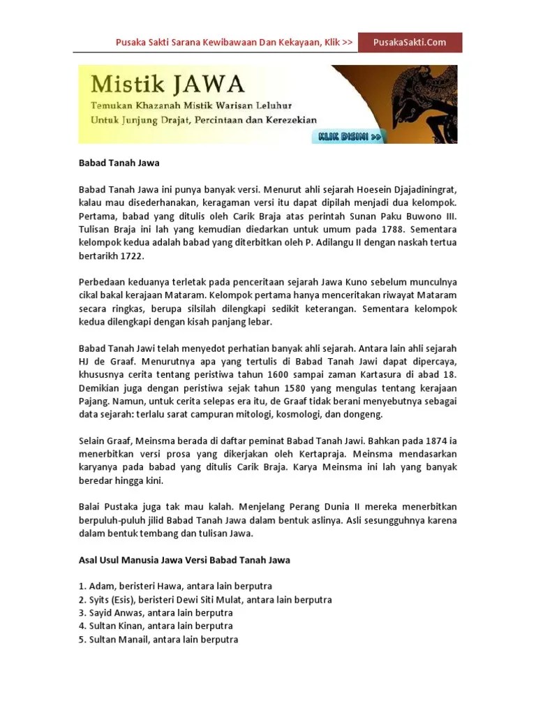 Babad Tanah Jawi | PDF