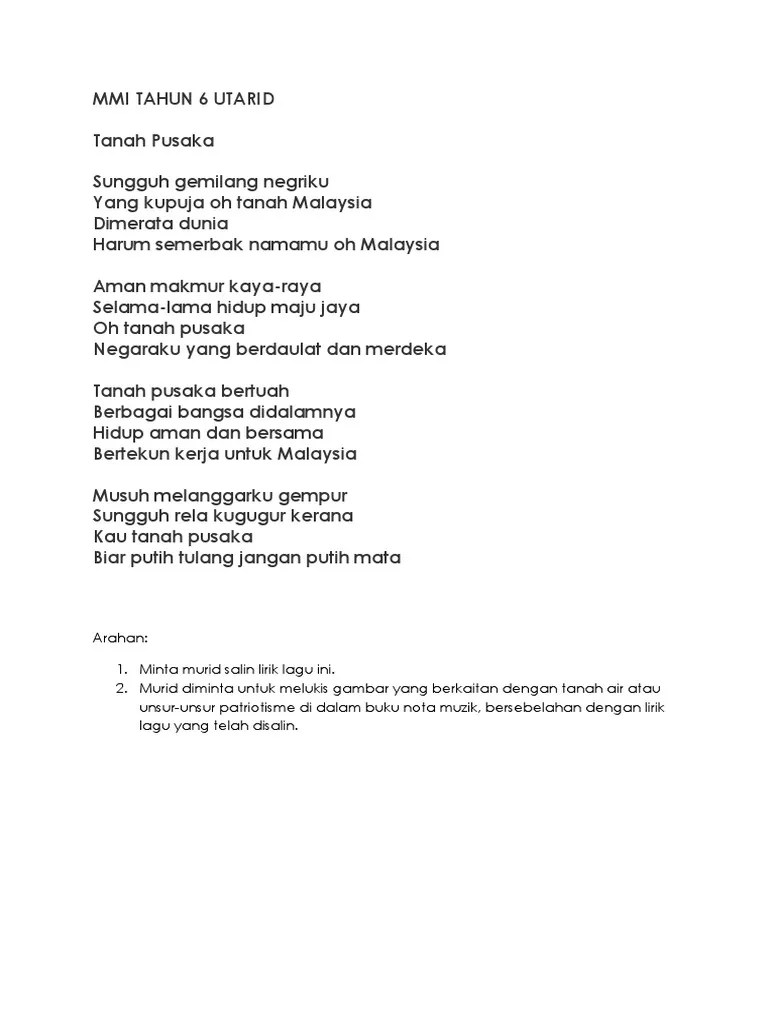 Biar Putih Tulang Jangan Putih Mata Lyrics