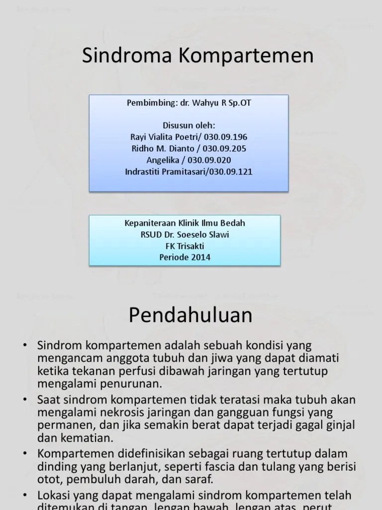 Sindroma Kompartemen | PDF