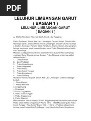 Leluhur Limbangan Garut | PDF