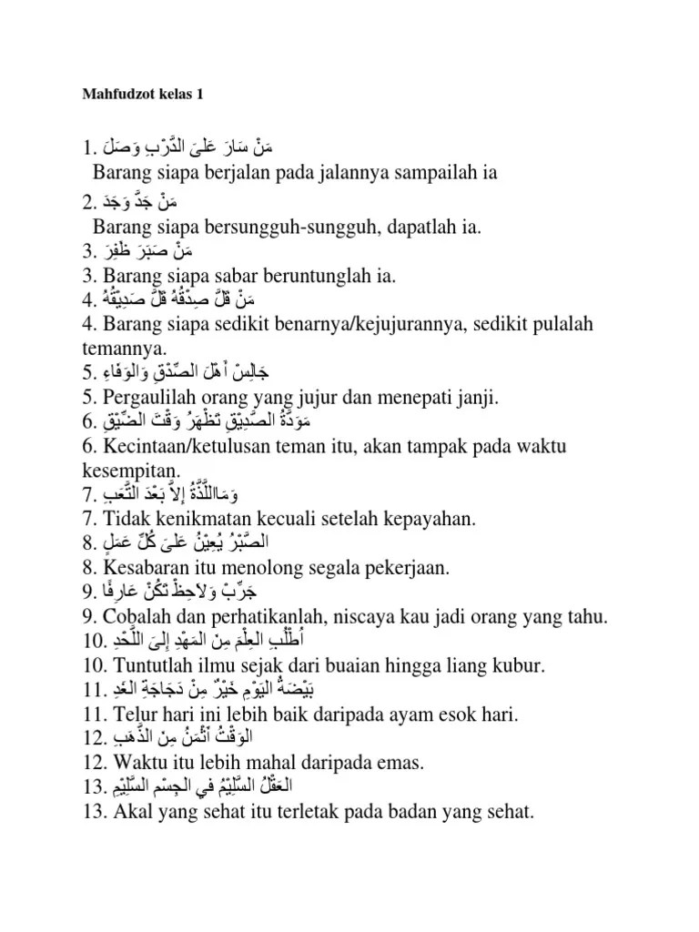 Mahfudzot Kelas 5 Bagian 2