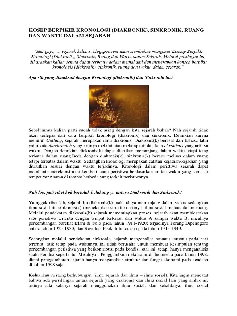 Contoh Berpikir Kronologis - Revisi Id