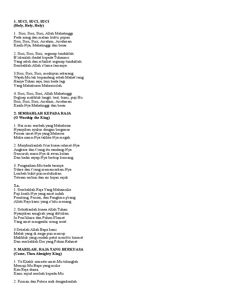 Suci, Suci, Suci (Holy, Holy, Holy) | PDF