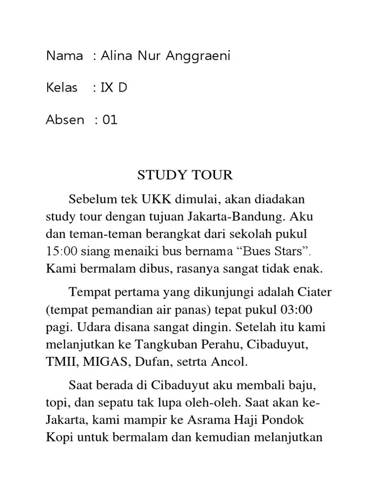 Cerpen Study Tour | PDF