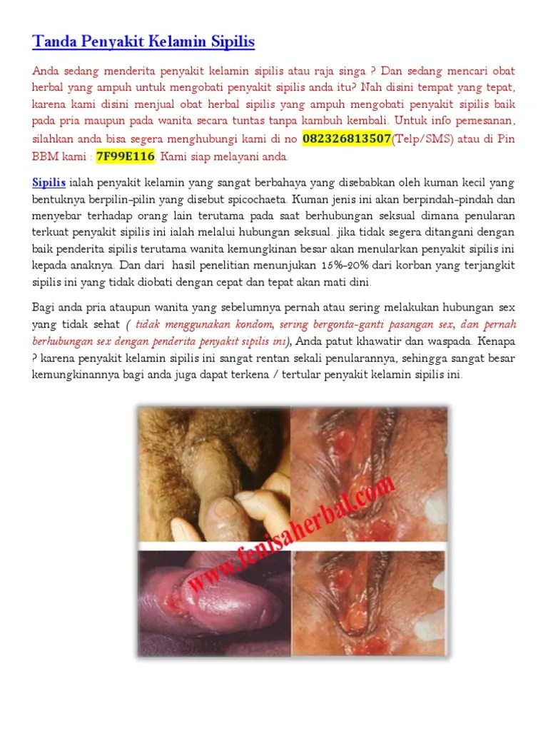 Tanda Penyakit Kelamin Sipilis - 082326813507 | PDF