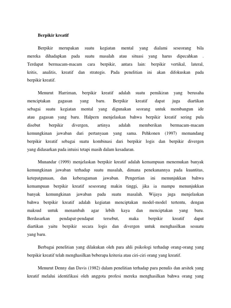 Berpikir Kreatif | PDF
