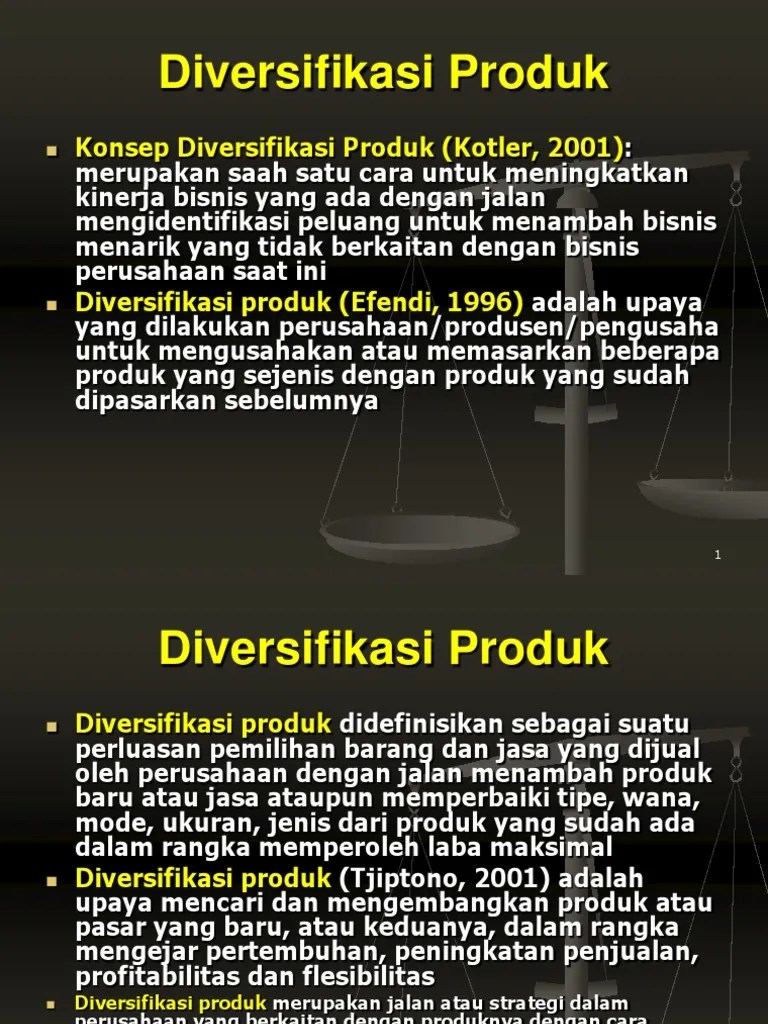 Bab 7 Diversifikasi Produk | PDF