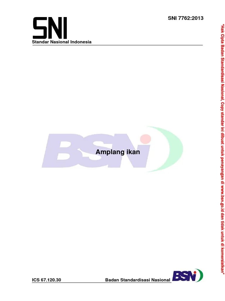 Amp SNI 7762-2013 - Amplang Ikan | PDF