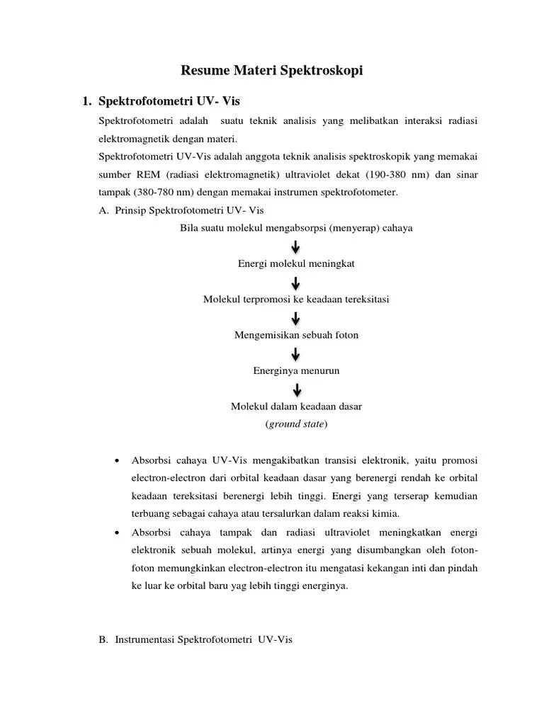 Resume Materi Spektrofotometri | PDF