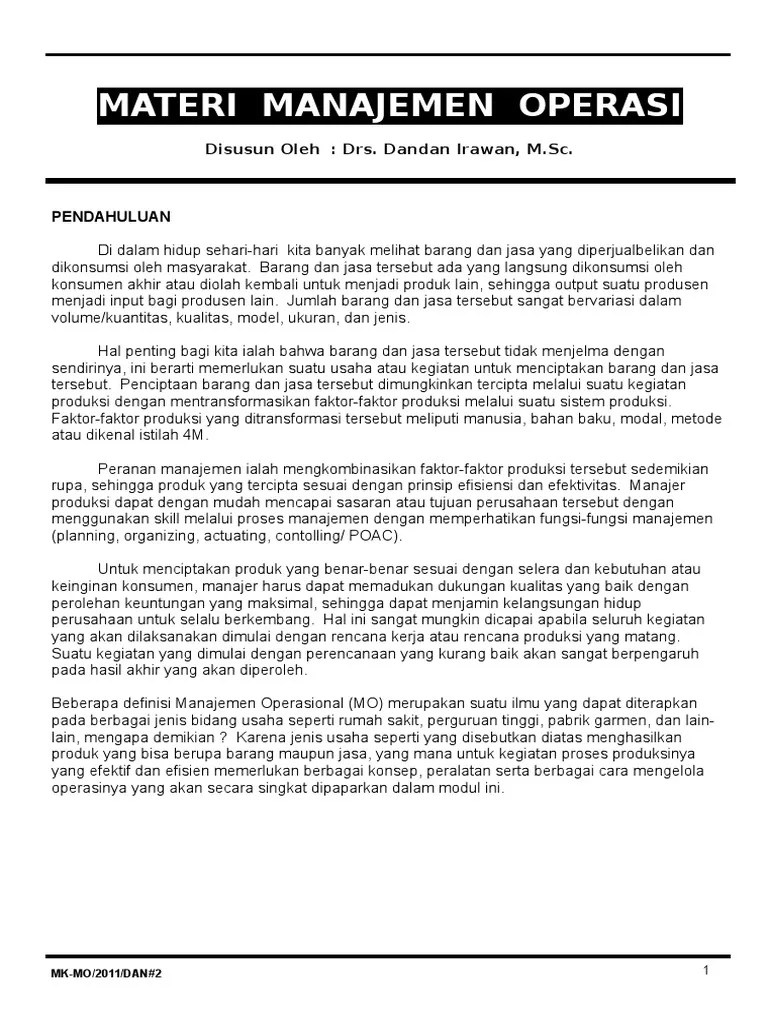 Bahan Ajar Sistem Produksi Dandan Irawan1 | PDF