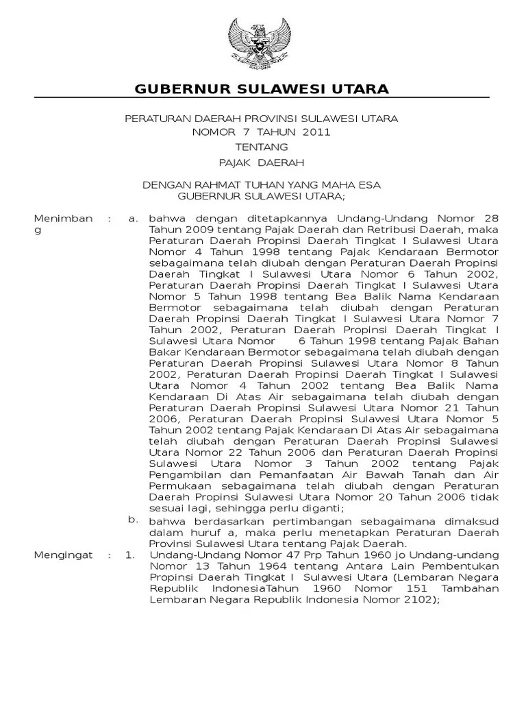 Perda No. 7 Tahun 2011 | PDF