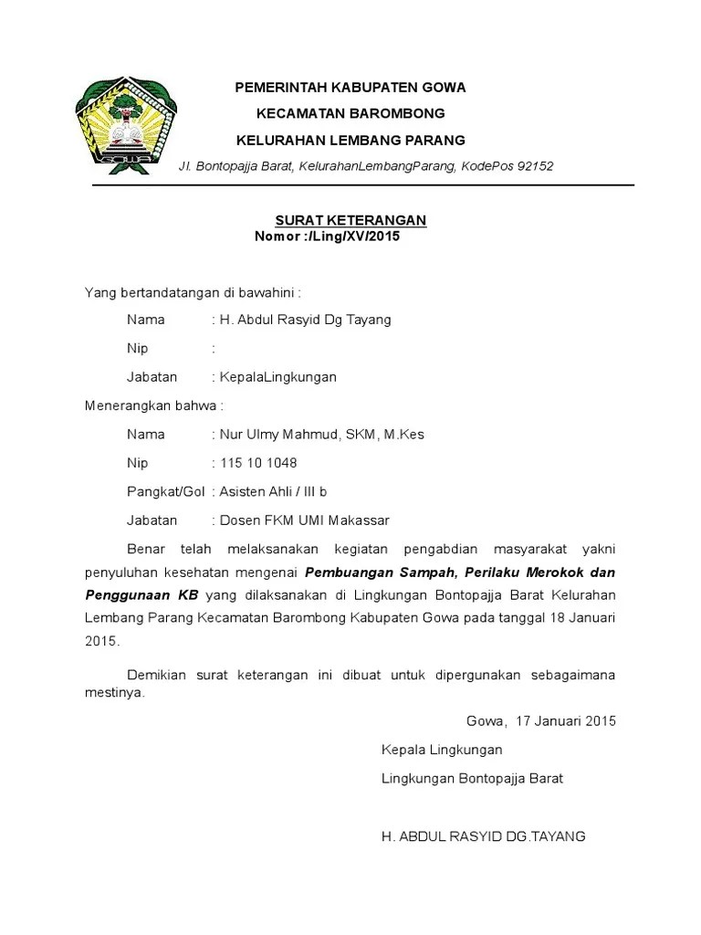 Format Surat Penyuluhan | PDF