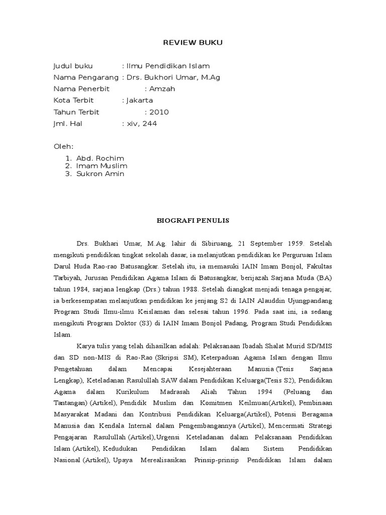 Review Buku Ilmu Pendidikan | PDF