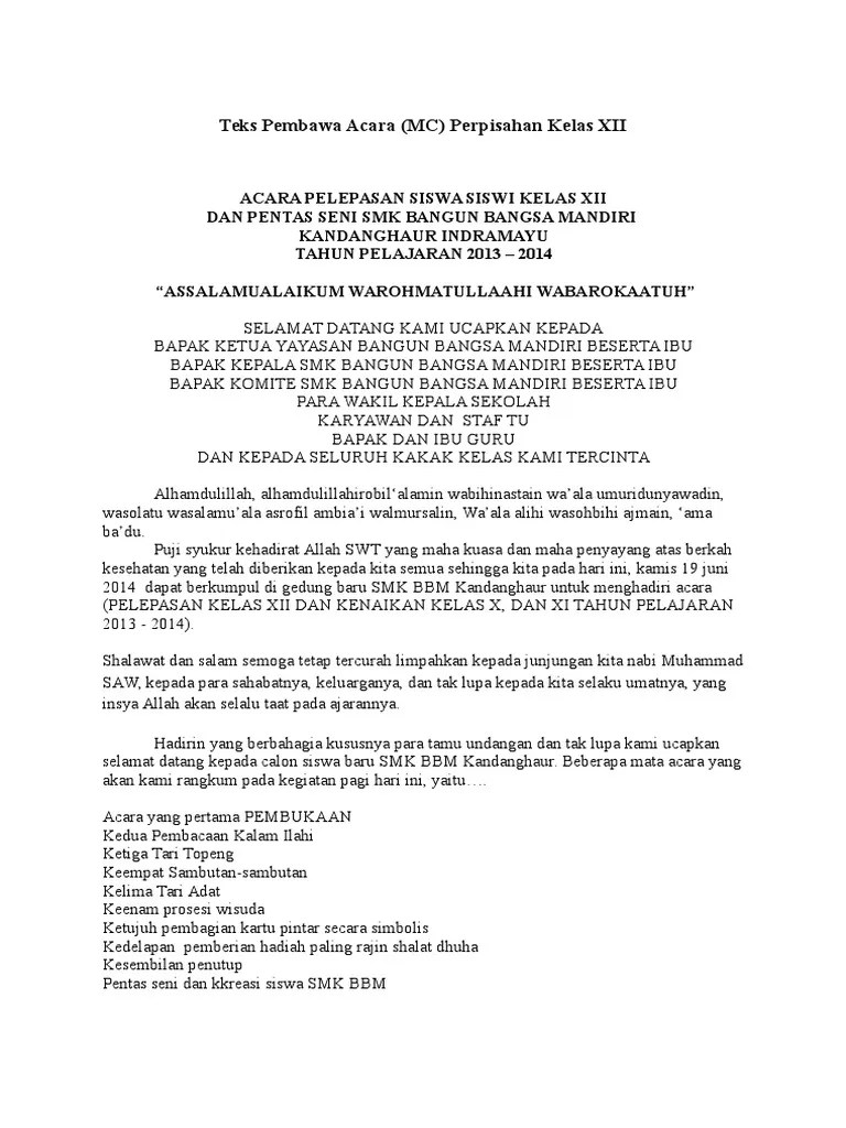 Teks Pembawa Acara Kenduri Bahasa Jawa - Delinews Tapanuli