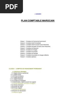 Plan Comptable Général Marocain | PDF | Immobilisations | Dépréciation