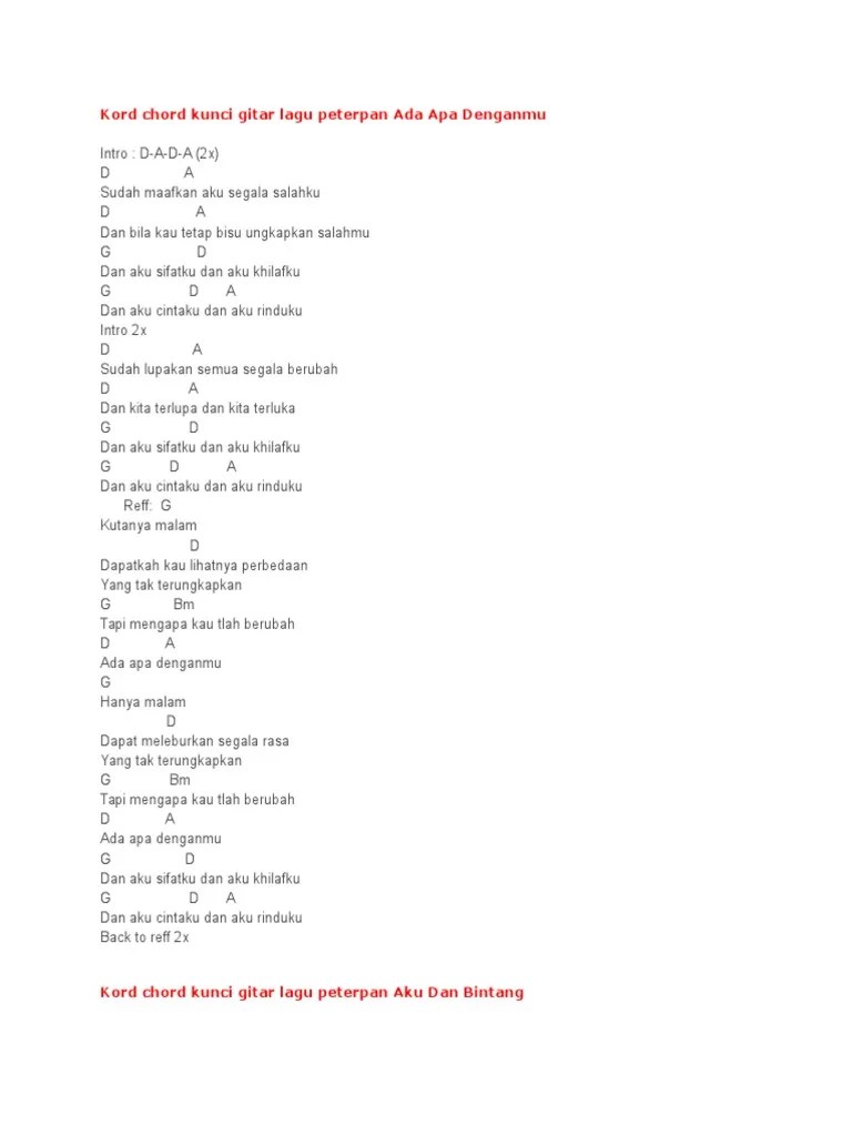 Chord Peterpan Ayah Nada Rendah