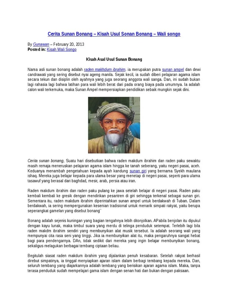Cerita Sunan Bonang | PDF