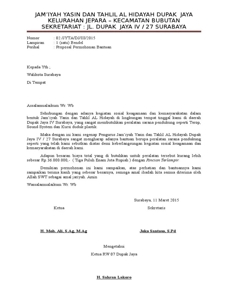 Proposal Yasinan | PDF