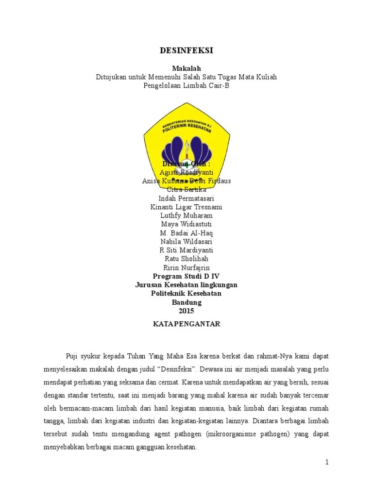 Desinfeksi Limbah Cair | PDF