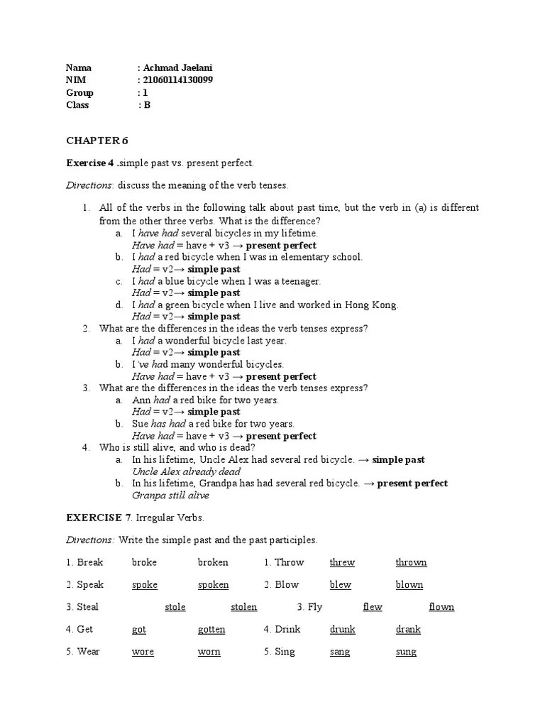 Chapter 6 | PDF | Verb | Language Mechanics