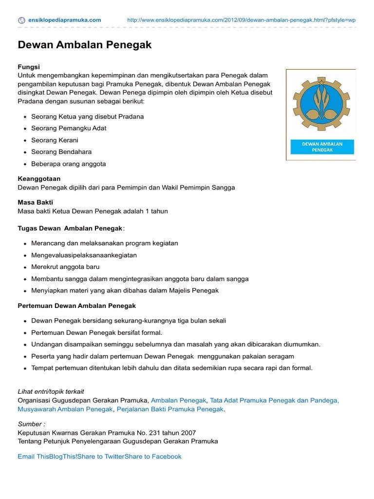 Dewan Ambalan Penegak | PDF