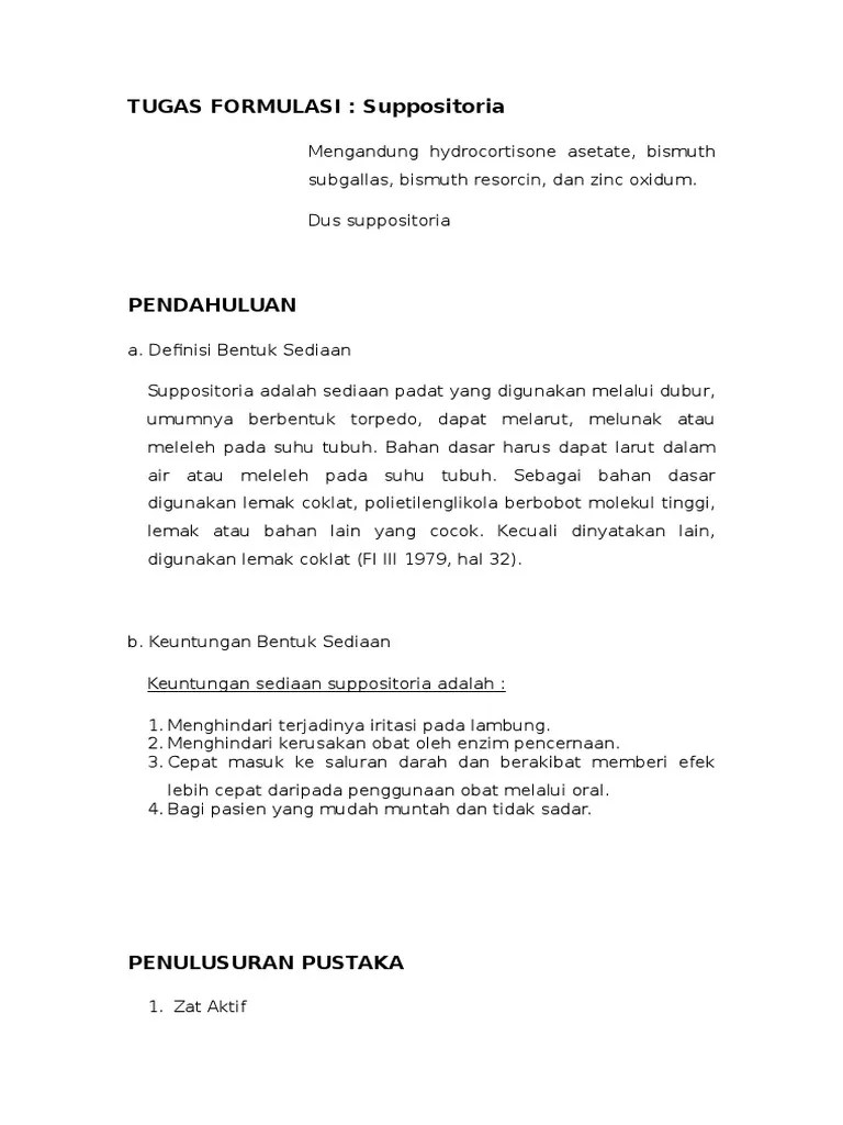 Laporan Praktikum Suppositoria | PDF